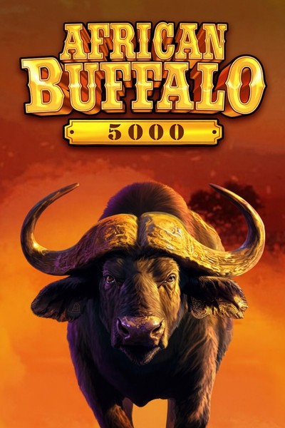 Cover van de gokkast African Buffalo 5000 uit de lobby van Betrepublic, met een buffel op de savanne