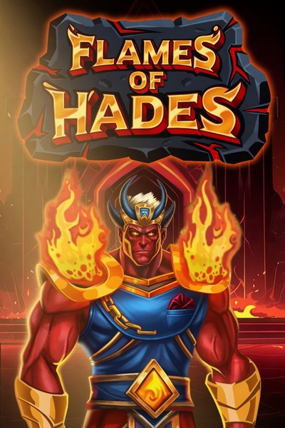 Cover van de gokkast Flames of Hades uit de lobby van Casinova, met vuur en onderwereldmotieven