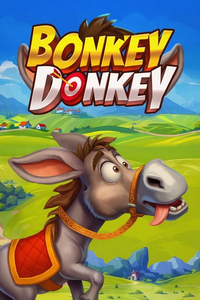 Cover van de gokkast Bonkey Donkey uit de lobby van Kingmaker, met een speelse ezel